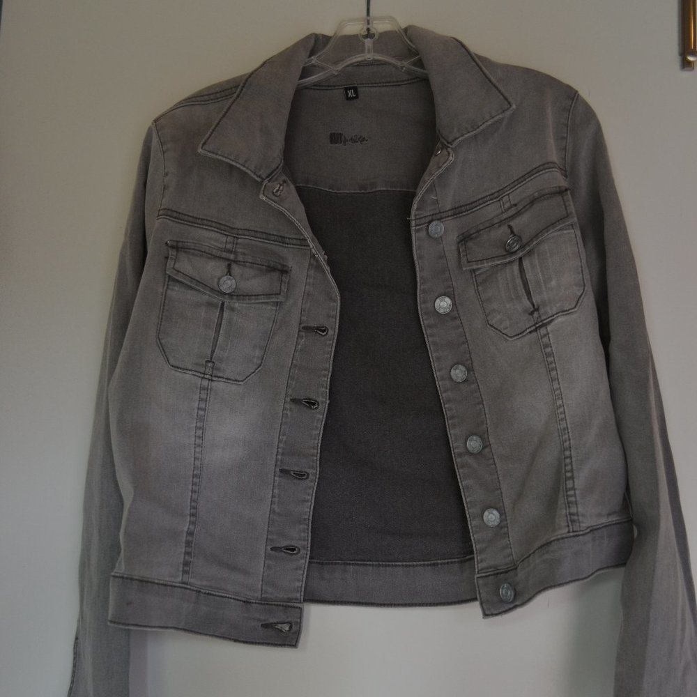 Kut from the Kloth grey denim jacket
